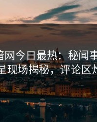 爆料网暗网今日最热：秘闻事件曝光，明星现场揭秘，评论区炸了