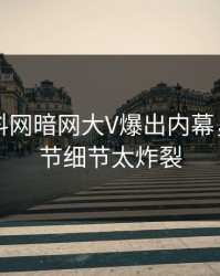 昨晚爆料网暗网大V爆出内幕，揭秘细节细节太炸裂