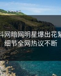 最新爆料网暗网明星爆出花絮，揭秘细节全网热议不断