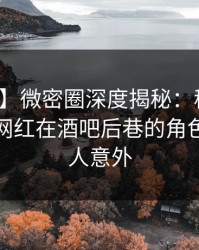【震惊】微密圈深度揭秘：秘闻风波背后，网红在酒吧后巷的角色罕见令人意外