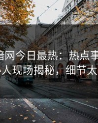 爆料网暗网今日最热：热点事件曝光，神秘人现场揭秘，细节太炸裂