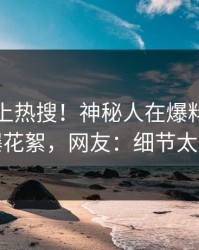 查看冲上热搜！神秘人在爆料网暗网被爆花絮，网友：细节太炸裂